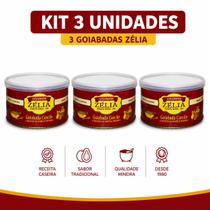 Goiabada Zélia Lata 400g Sabor Tradicional, Textura Cremosa e Qualidade Inconfundível 3 UNIDADES Goiabada Zélia Lata 400g Sabor Tradicional, Textura Cremosa e Qualidade Inconfundível 3 UNIDADES