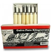 Goiva Para Xilogravura Sinoart 06 Peças