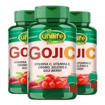 Goji Berry com Vitamina C e E, Cromo e Selênio Kit com 3