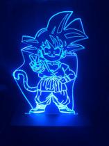 Goku, Anime, Dragon Ball Z, Luminária Led 16 cores, Decoração, Abajur