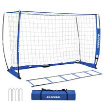 Gol de Futebol BaseGoal 1,8m x 1,2m Estrutura Dobrável e Escada de Agilidade Gol de Futebol BaseGoal 1,8m x 1,2m Estrutura Dobrável e Escada de Agilidade