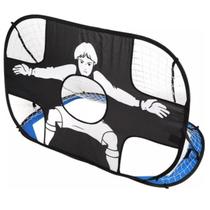 Gol de futebol dobrável duplo com alvo