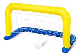 Gol Trave Futebol Inflável Bola Piscina Bestway Cor Amarelo E Azul