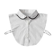 Gola falsa clássica branca destacável pontiaguda para mulheres/meninas