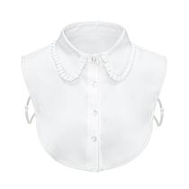 Gola falsa, coleiras removíveis, camisa meio falsa, gola de blusa