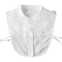 Gola falsa com detalhes delicados de renda branca para suéteres e vestidos Gola falsa com detalhes delicados de renda branca para suéteres e vestidos