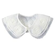 Gola falsa de renda, gola de blusa removível branca