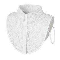 Gola falsa de renda, gola de blusa removível branca
