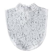 Gola falsa de renda removível, design floral requintado para mulheres