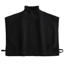 Gola falsa elegante com babados e gola alta para mulheres