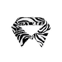 Gola falsa elegante com estampa de zebra e gola removível para mulheres