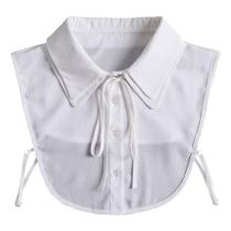 Gola falsa feminina de renda branca com gravata borboleta removível Gola falsa feminina de renda branca com gravata borboleta removível