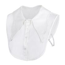 Gola falsa, gola removível, design pontiagudo de grandes dimensões para mulheres