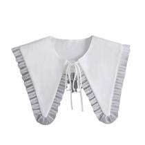 Gola falsa, gola removível, design pontiagudo vintage, algodão