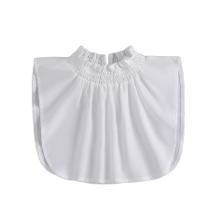 Gola falsa removível com babados e gola falsa branca