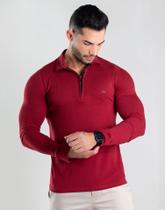 Gola Polo Masculina Manga Longa Canelado