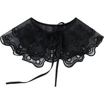 Gola removível com design transparente chique para blusa feminina