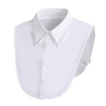 Gola removível feminina clássica, blusa falsa, gola de algodão