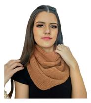 Golas De Lã Tricot 2 Voltas Cachecol Moda Inverno