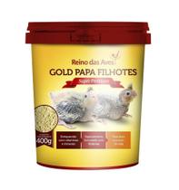 Gold papa filhotes 400g pote - papinha p/ pássaros - reino das aves