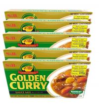 Golden Curry S&b Chukara Picância Média 220g (Kit com 5)