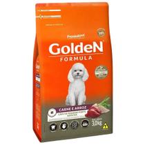 Golden formula cães adultos porte pequeno carne e arroz 3kg