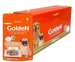 Golden Gourmet Sachê para Cachorros Adultos Sabor Frango com 20 Unidades de 70 Gramas