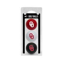 Golf Ball Team Golf NCAA Oklahoma Sooners, pacote com 3 Golf Ball Team Golf NCAA Oklahoma Sooners, pacote com 3