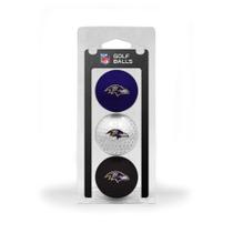 Golf Ball Team Golf NFL Baltimore Ravens, pacote com 3 Golf Ball Team Golf NFL Baltimore Ravens, pacote com 3