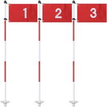 Golf Flagstick Dittoven de 6 pés com 3 bandeiras de golfe e Ball Retriever Golf Flagstick Dittoven de 6 pés com 3 bandeiras de golfe e Ball Retriever