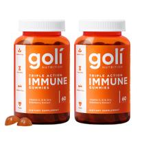 Goli Immune Gummy Vitamin - 120 Count - Sabugueiro, Vitamina C, D e Zinco, Vegano, Não-OGM, Sem Glúten e Sem Gelatina