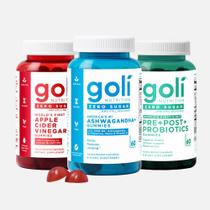 Goli Trio de Gomas Probióticas de Vinagre de Maçã Zero Açúcar Goli Trio de Gomas Probióticas de Vinagre de Maçã Zero Açúcar