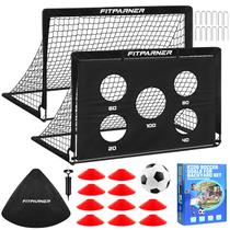 Gols de futebol FITPARNER de 4 x 3 pés para crianças de 3 a 14 anos, pacote com 2