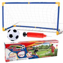 Golzinho Infantil Com Trave Resistente E Kit Bola E Bomba Para Jogar