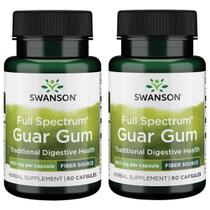 Goma de guar Swanson 400 mg Full Spectrum 60 cápsulas, pacote com 2 Goma de guar Swanson 400 mg Full Spectrum 60 cápsulas, pacote com 2