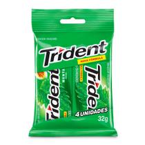 Goma de Mascar Trident Menta 32g com 4 Unidades