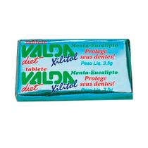 Goma de Mascar Valda Diet Xilitol Tablete Sabor Mentol e Eucaliptol 3,5g Goma de Mascar Valda Diet Xilitol Tablete Sabor Mentol e Eucaliptol 3,5g