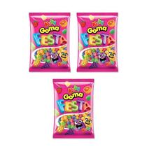 Goma Jujuba Sabor de Frutas Coloridas e Macias 3 Un de 140g