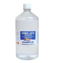 Goma Laca Incolor Corfix 1000ml Brilhante Transparente Goma Laca Incolor Corfix 1000ml Brilhante Transparente