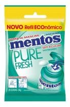 Goma Mascar Purefresh Wintergreen S/ Açúcar Mentos Refil 56G