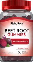 Gomas de Beterraba Piping Rock 60 Unidades Veganas Sabor Morango