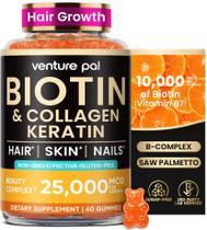 Gomas de biotina Venture Pal 10.000 mcg do complexo B 60 ct