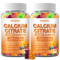 Gomas de cálcio SHAPEINGIRL 1200 mg com vitamina D3, K2, B6 e B12