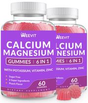 Gomas de cálcio WEEVIT sem açúcar 600 mg com vitamina D3 K2