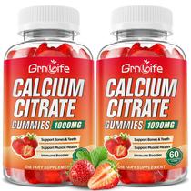 Gomas de citrato de cálcio GrnLife 1000 mg sem açúcar 120 unidades