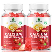 Gomas de citrato de cálcio VCCHUYH 1200 mg para mulheres e homens 120 ct Gomas de citrato de cálcio VCCHUYH 1200 mg para mulheres e homens 120 ct