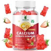 Gomas de citrato de cálcio VCCHUYH 1200 mg para mulheres e homens 60 ct Gomas de citrato de cálcio VCCHUYH 1200 mg para mulheres e homens 60 ct