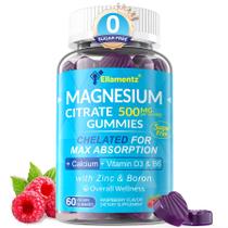 Gomas de Citrato de Magnésio Ellamentz 500 mg Sem Açúcar 60 un. Gomas de Citrato de Magnésio Ellamentz 500 mg Sem Açúcar 60 un.