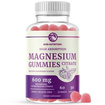 Gomas de citrato de magnésio Nobi Nutrition 600 mg 60 unidades Gomas de citrato de magnésio Nobi Nutrition 600 mg 60 unidades