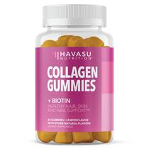 Gomas de colágeno HAVASU NUTRITION com 2500mcg de biotina, limão 60u Gomas de colágeno HAVASU NUTRITION com 2500mcg de biotina, limão 60u